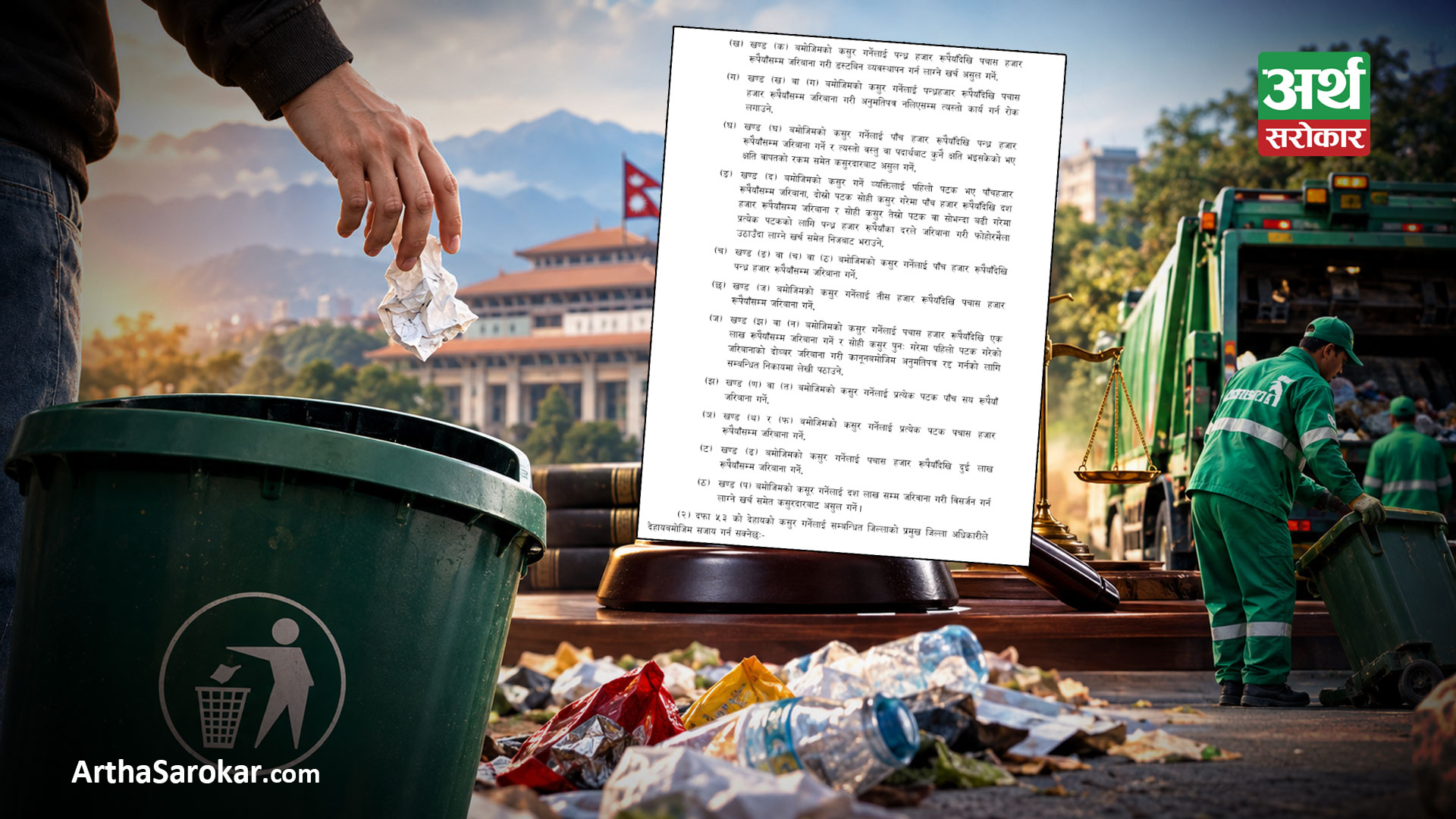 New law in the works: Up to **Rs 1 million fine** and **3 months in jail** for littering