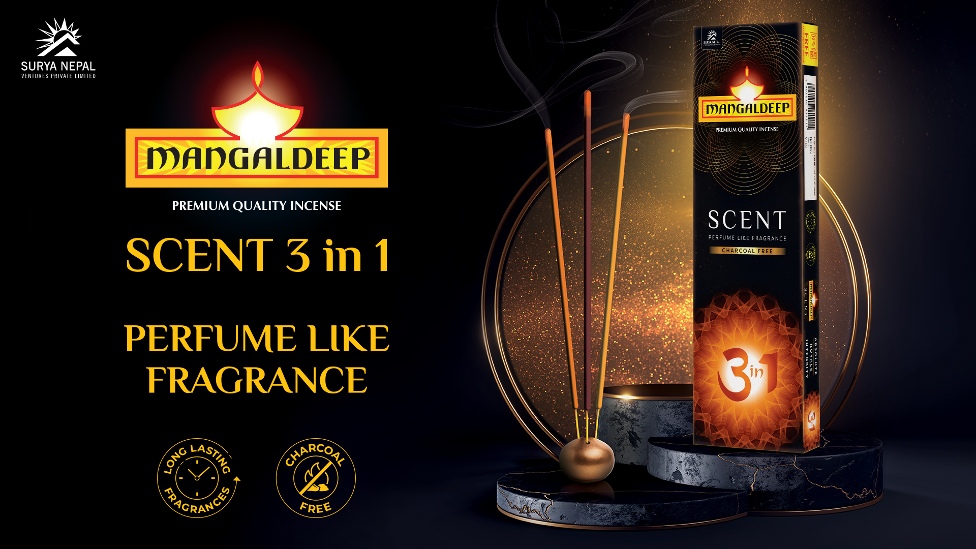 Surya Nepal Ventures Launches Mangaldeep 'Scent 3 in 1' Incense Sticks in the Market
